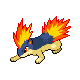 Feurisson comme exemple de réponse pour Jeu pour deviner des sprites Pokémon