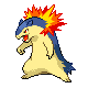 Typhlosion comme exemple de réponse pour Jeu pour deviner des sprites Pokémon