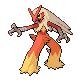 Blaziken example answer for Pokémon Sprite Guessing Game